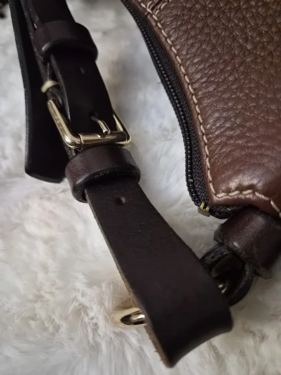 Dooney & Bourke Brown Pebbled Leather Shoulder Bag - Picture 8 of 14